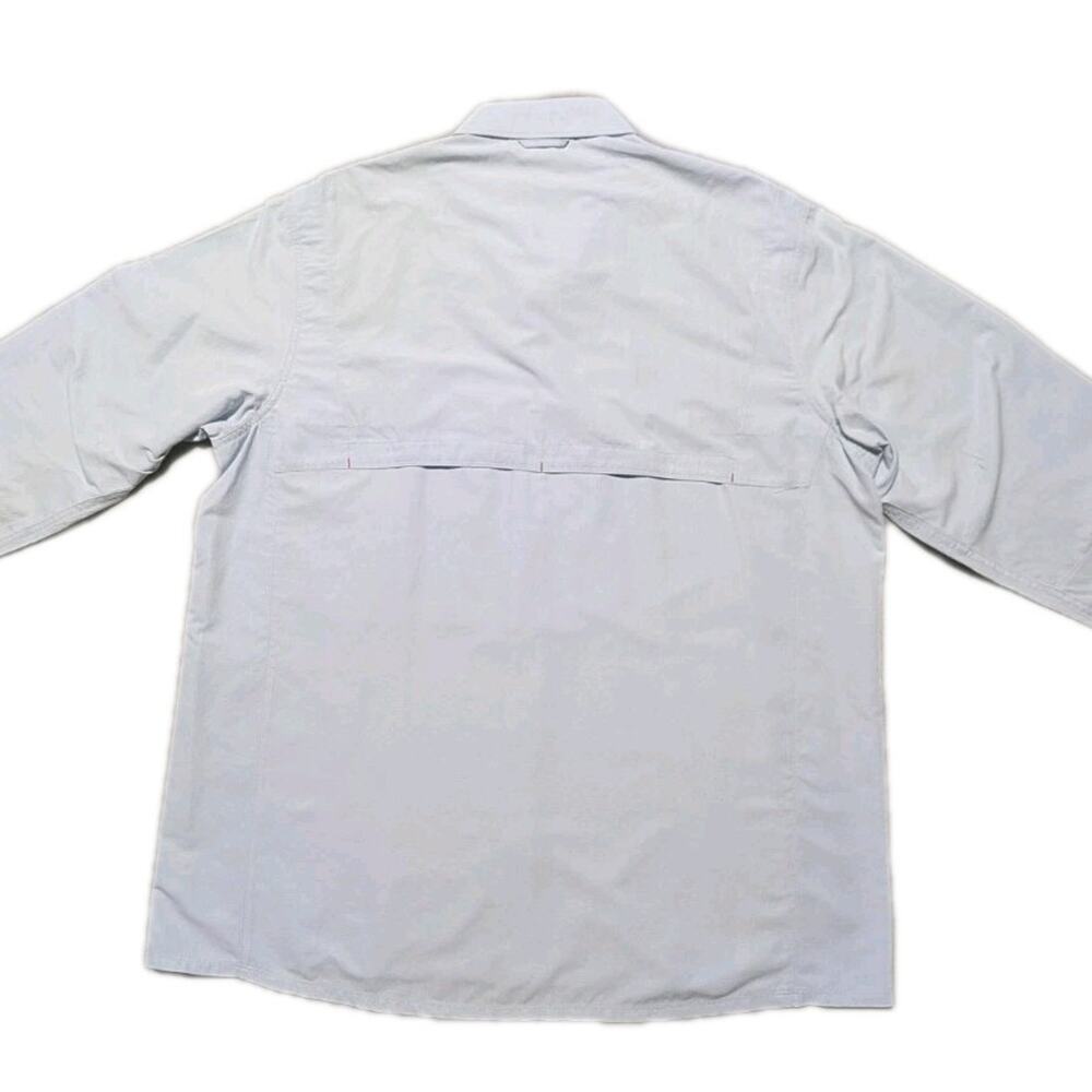 Simms Fishing Products Shirt XL Light Blue Long Sleeve Vented Button Up Outdoor - Picture 3 of 12